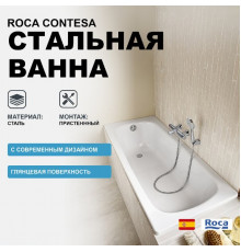 Стальная ванна Roca