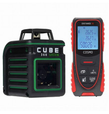 Лазерный уровень ADA CUBE 360 GREEN Basic Edition + Лазерный дальномер ADA Cosmo 50